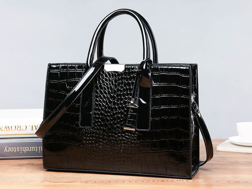 Cocoa Faux Croc Handbag For Sale at 1stDibs | faux crocodile handbags, faux  crocodile purse, faux croc bag